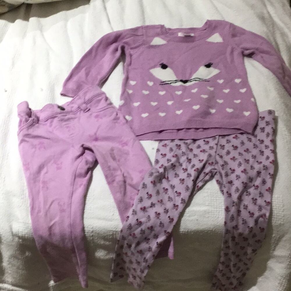 Lavander Fox sweater leggings bundle 18-24…
